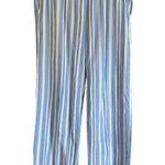 Fresh Produce Blue and White Cotton Wide Leg Pull on Pants Beachy Coastal Small Photo 0