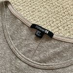 Forever 21 Oversized Slouchy Blouse Medium Tan Pocket Top Blouse Peasant Cottage Photo 3