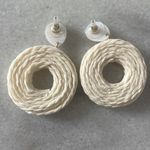 A New Day  Ratton earrings Cream circle stud nickel free fashion jewelry new OS Photo 4