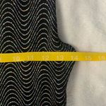 Dress Barn size 4 small y2k Black Silver Wavy Patterned Fabric lbd metallic 90s Photo 3