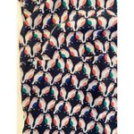 JCP Geometric Bird Print 3/4 Sleeve Casual Button Down Shirt Silk Blend EUC Sz M Blue Size M Photo 8