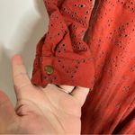 Free People  rust colored eyelet jumpsuit zip up size 4 Photo 8