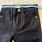 frame denim NWT FRAME‎ Le High Skinny High Rise Straight Fit Black Jeans Size 23 Raw Hem Photo 5