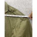 Carly Jean Women's Jacket Trench Belted Olive Green Size Medium Linen Photo 6