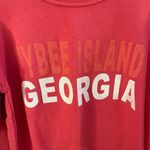 Women’s Tybee Island GA pink long sleeve crew neck logo sweatshirt Medium Photo 2