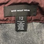 Who What Wear Crocodile Print PU Midi Length Skirt Chocolate Brown Size 12 Photo 3