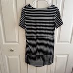 Ours lot of 2 striped short sleeve t shirt dresses size large Black Photo 8