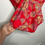 Lands' End salmon paisley print one piece swimsuit women’s size 18W beach summer Photo 3