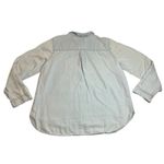 Sonoma Women's Quarter Button Up Chambray Blouse Size XL Casual Hipster Neutral Photo 1
