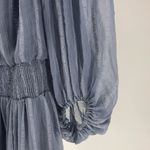 ASOS Maternity Off Shoulder Blue Stripe Mini Dress with Sheer Blouson Sleeve Size undefined Photo 4