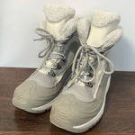 Itasca Leather Lace Up Ankle Thin Insulation Winter Boots Gray & White Size 9 Photo 0