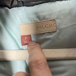 Pilcro Anthropologie Cropped Puffer Vest Metallic Sz S EUC Photo 5