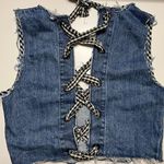 ZARA Denim Cropped Top Photo 1