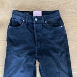 Revice Denim - Slit Knee Straight Leg Jeans in Black Photo 3