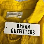 Urban Outfitters NWT  Claudia Crinkle Tie-Front Babydoll Top Yellow Women’s M Photo 6
