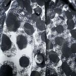 CAbi ‎ Oversized XS Sheer Button Front Top Spotted Dot Print Collared Shirt Photo 3