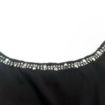 Chico's  Black Silky Texture Sleeveless Embellished Neckline Top Photo 4