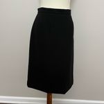 Tory Burch Skirt Classic Straight Knee Length Pencil Wool Blend Lined Black Photo 1