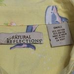 Natural Reflections Vintage 90s Dolphin Yellow Sleeveless Top Collared sz S Photo 2