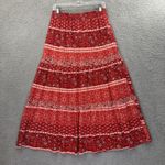 Cato  Tiered Maxi Skirt‎ Paisley Floral Boho Festival Stretch Women's Medium Photo 1