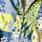 Koret Vintage 90’s Jacket Coastal Vacation Beach Print with Shoulder Pads Blue Size XL Photo 8
