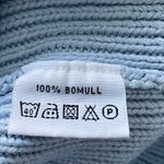 Mari Philippe Baby Blue 100% Cotton Cowl Neck Heavy Substantial Sweater, size S Photo 2