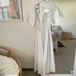 La Ligne Claire Midi Dress in Ivory White Size Medium Photo 9