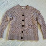 ALC Frank A.L.C. Honeycomb Cable-Knit Wool Cardigan Sweater Small Photo 0