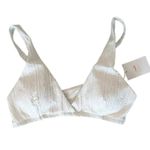 ANDIE NWT  The Belmar Eyelet Bikini Top Bohemian Removable Cups M Coconut White Photo 8