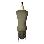 Good American  Dress Women‎ Large Olive Green Ruched Tank Mini Sexy Sheath Photo 4