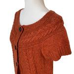 Jillian and Nicole Lambswool Sweater Pumpkin Orange Short Sleeve Petite Medium Photo 4