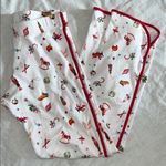 LAKE Holiday Pajama Set Size XXS Pants Top White Photo 8
