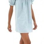 Urban Renewal Urban Outfitters Renewal Puff Sleeve Mini Dress Pinstripe Short Sleeve Small Photo 0