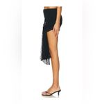 LIONESS  Black Asymmetrical Skirt with Ring Detail Photo 1