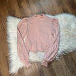 Reformation  Cydney Mock Neck Top In Light Pink Photo 6