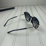 Black Round Sunglasses with Gold Accents – Women’s Fashion Shades Photo 2