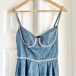 Self Portrait  Crystal Diamante Embellished Denim Mini Dress Photo 4