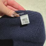 Sporty & Rich Dina Serif Logo Beanie In Navy Blue Photo 3
