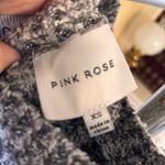 Pink Rose Women's Gray Marled Knit Crew Neck Sweater Photo 2