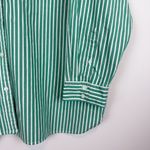 J. Crew Relaxed Cotton Button Up‎ Shirt Green Striped Size XL Photo 5