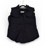 ALC Frank A.L.C. Benjamin Cutout sleeveless button down Blue shirt Size M Photo 1