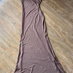 Elegant Brown Maxi Dress Size L Photo 0