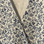 Madewell georgette ruffle sleeve peplum blue & white floral top Photo 3