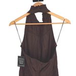 Boston Proper  Womens High Neck‎ Tiered Open Back Maxi Dress Brown Size 8 NWT Photo 6