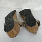 Birkenstock Papillio By Ashley T-Strap Wedge Shimmer Metallic Sandals Size 5 Photo 5