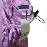 ZARA NWT  High Waisted‎ Lavender Pleated Shorts Size Small Photo 4