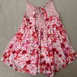 TCEC size L pink and red floral  baby doll mini dress Photo 1