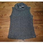 Vintage Sleeveless Cowl Neck Top Metallic Size 10 Gray Photo 1