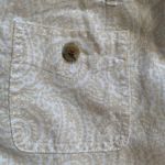Liz Claiborne  Michaela Pants Cropped Tan Cream Lightweight Linen Paisley Print Photo 7