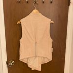 7 For All Mankind 7FAM Pink & Cream Crackle Leather Moto Vest Photo 1